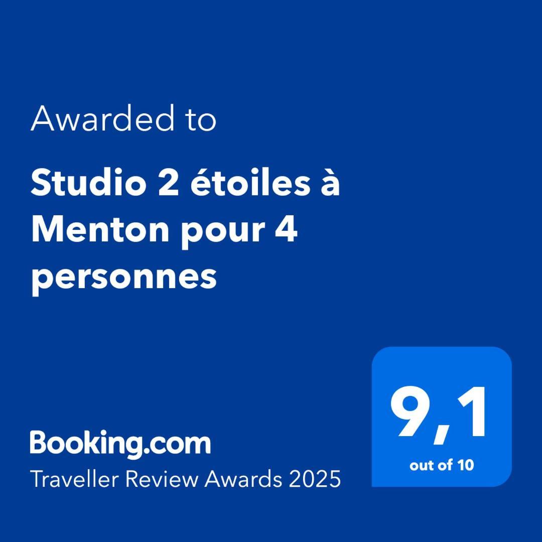 Studio 2 Etoiles A Menton Pour 4 Personnes 외부 사진